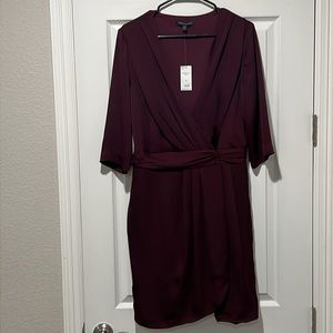 Banana Republic Maroon 3/4 Sleeve Dress NWT Size 12